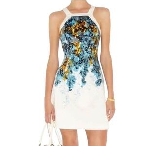 Karen‎ Millen Floral Print Halter Dress UK 8 US 4 Fit & Flare Sleeveless